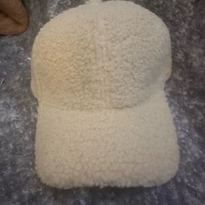 Beige Fuzzy Hat